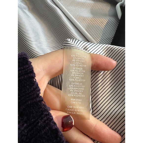 Calvin Klein Womens Black Open Front Jacket Sz 18 Minimalist‎ Euro Scandi Blazer - Picture 10 of 11